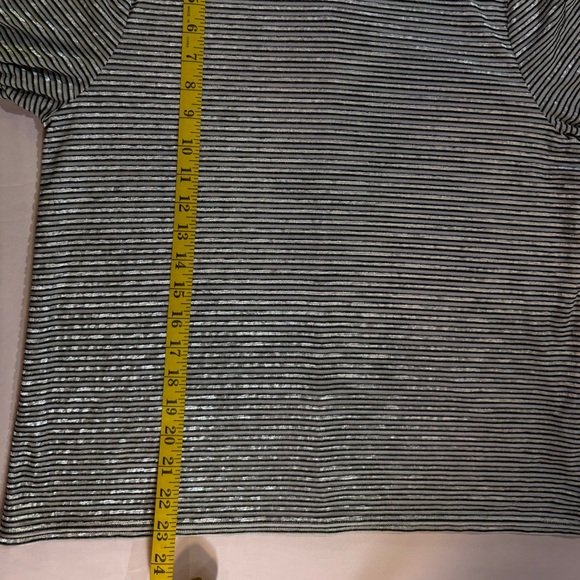 Nine West Black and Silver Striped Turtleneck - Picture 5 of 8